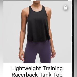 Lululemon Athletica Black Sleeveless Crop Tank Top